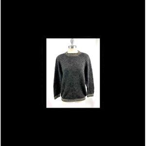 Rare & Unique New Women's Grey Wool Versus Sweater, L. Made in Italy